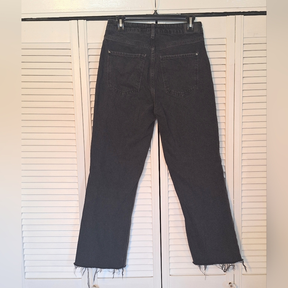 Zara Black Embellished Rhinestone Vintage Style Jeans Sz 6 *U - Picture 8 of 8